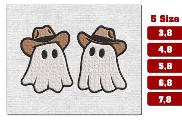 Cowboy Ghosts Embroidery Design
