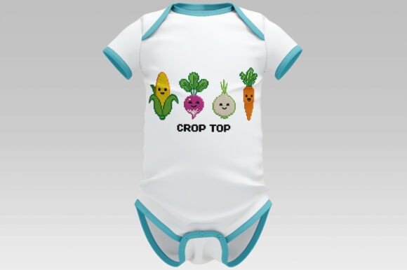 Cute Garden Veggie Embroidery