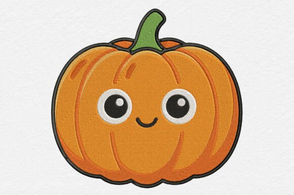 Cute Pumpkin Embroidery Design