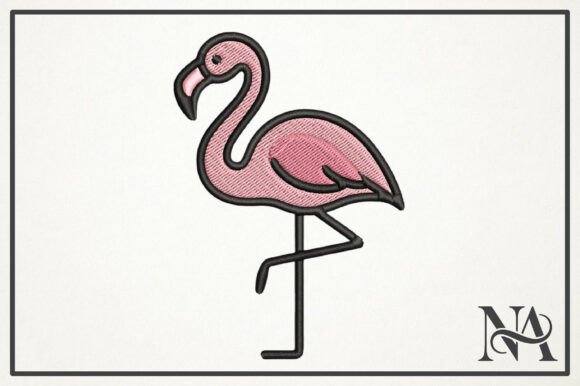 Flamingo Machine Embroidery Design