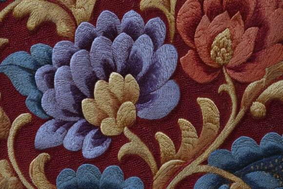 Floral Embroidery Pattern Texture Backgr