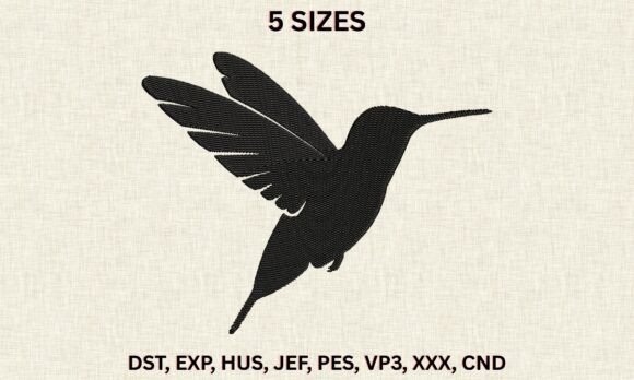 Flying Hummingbird DST CND Embroidery