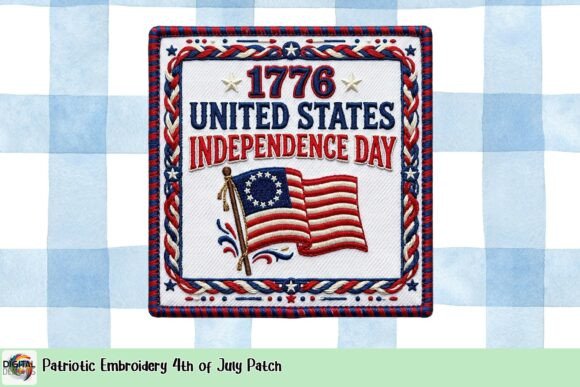 Patriotic Embroidery 4th of July Patch
